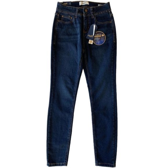 ANGELS FOREVER YOUNG CURVY SKINNY TUMMY TECH™JEANS - NWT - Picture 1 of 7